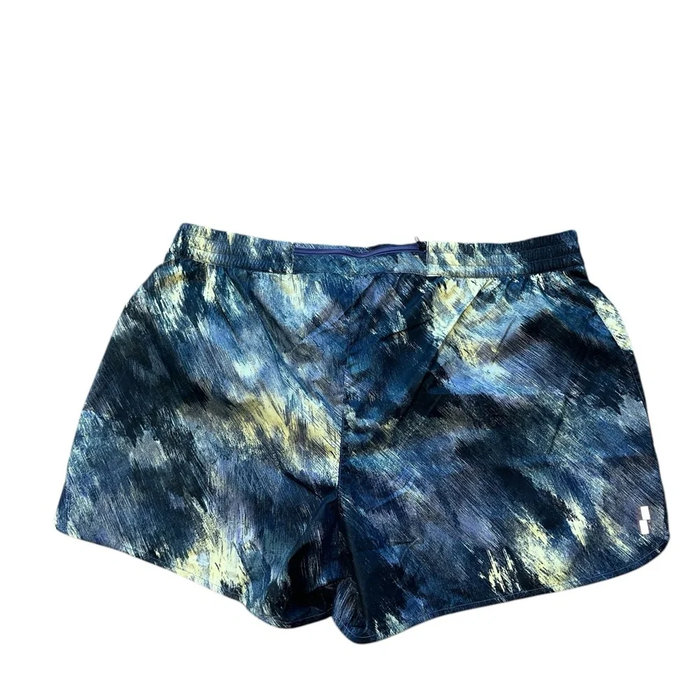 NWT The North Face Blue Patterned Tie Dye Athletic Shorts Zipper Pockets XXXL - Picture 2 of 6